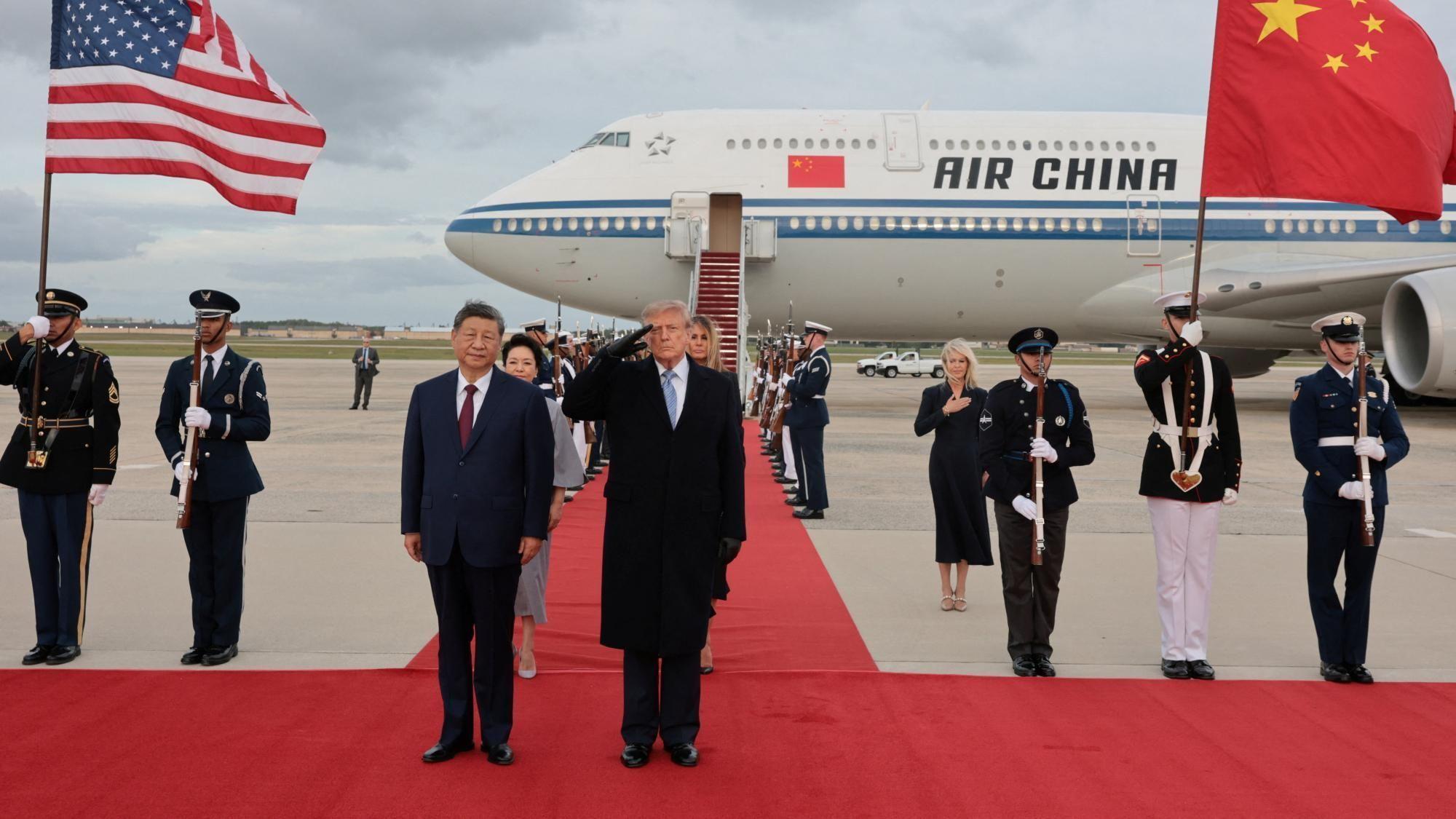 Trump rolls out red carpet as China's Xi arrives for US visit