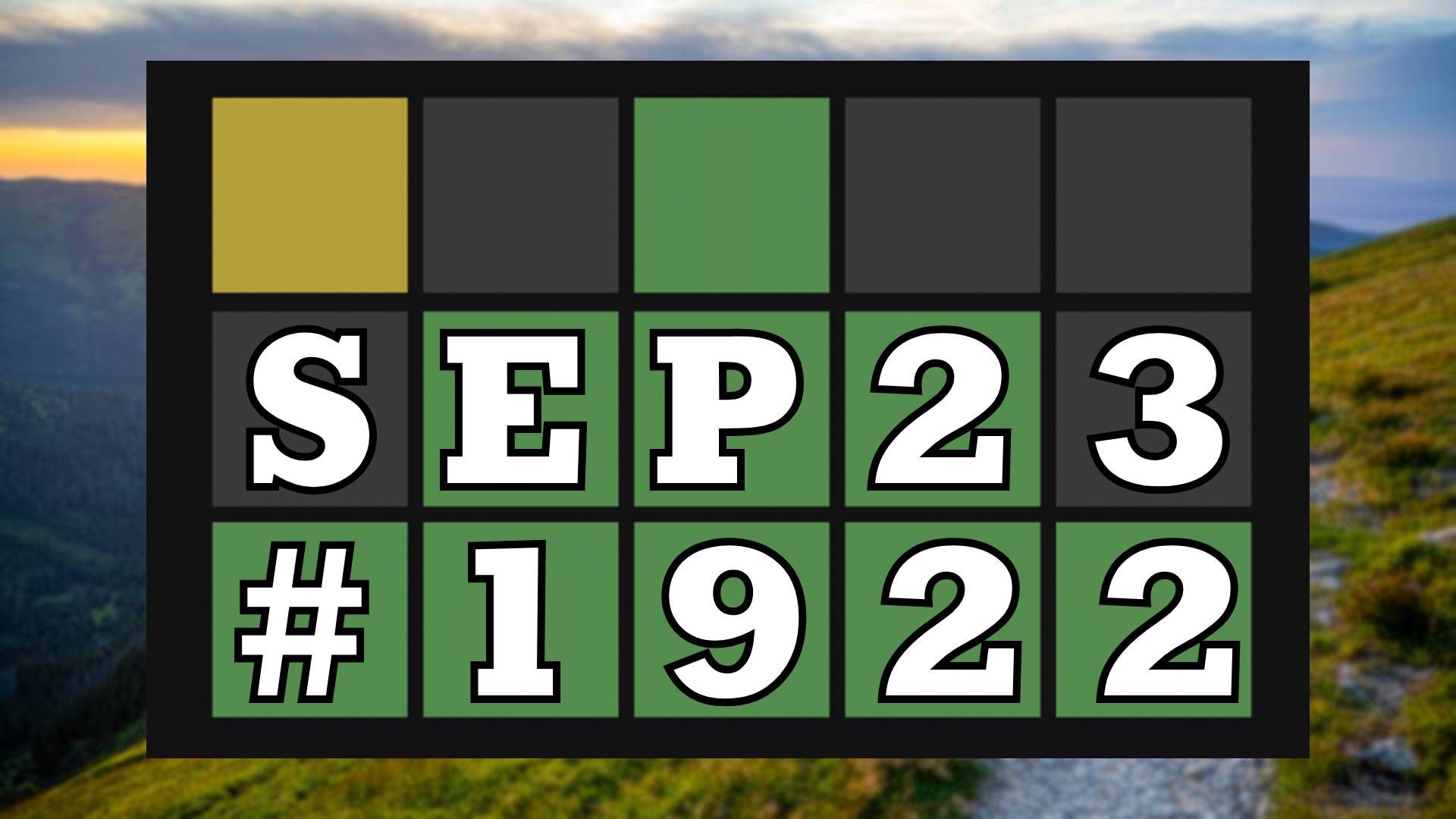 Today's Wordle hints & answer - September 23, 2026 (Puzzle #1922)