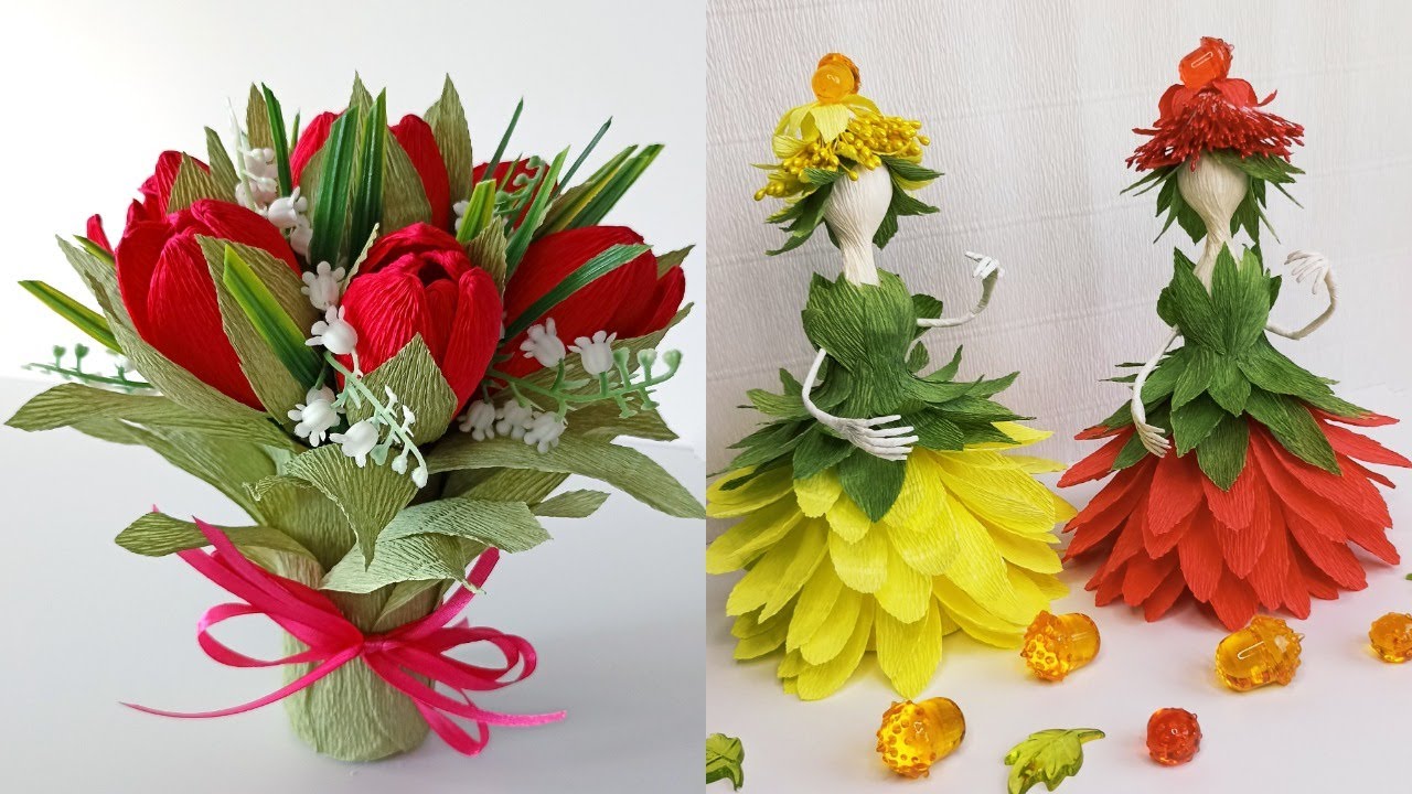 Creative crepe paper projects for handmade decorations