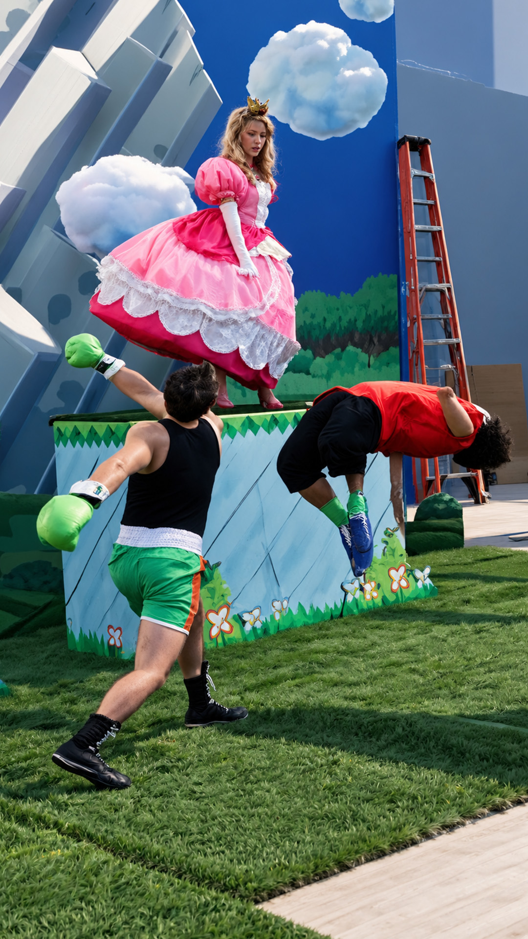 Real people recreate a Smash Bros battle