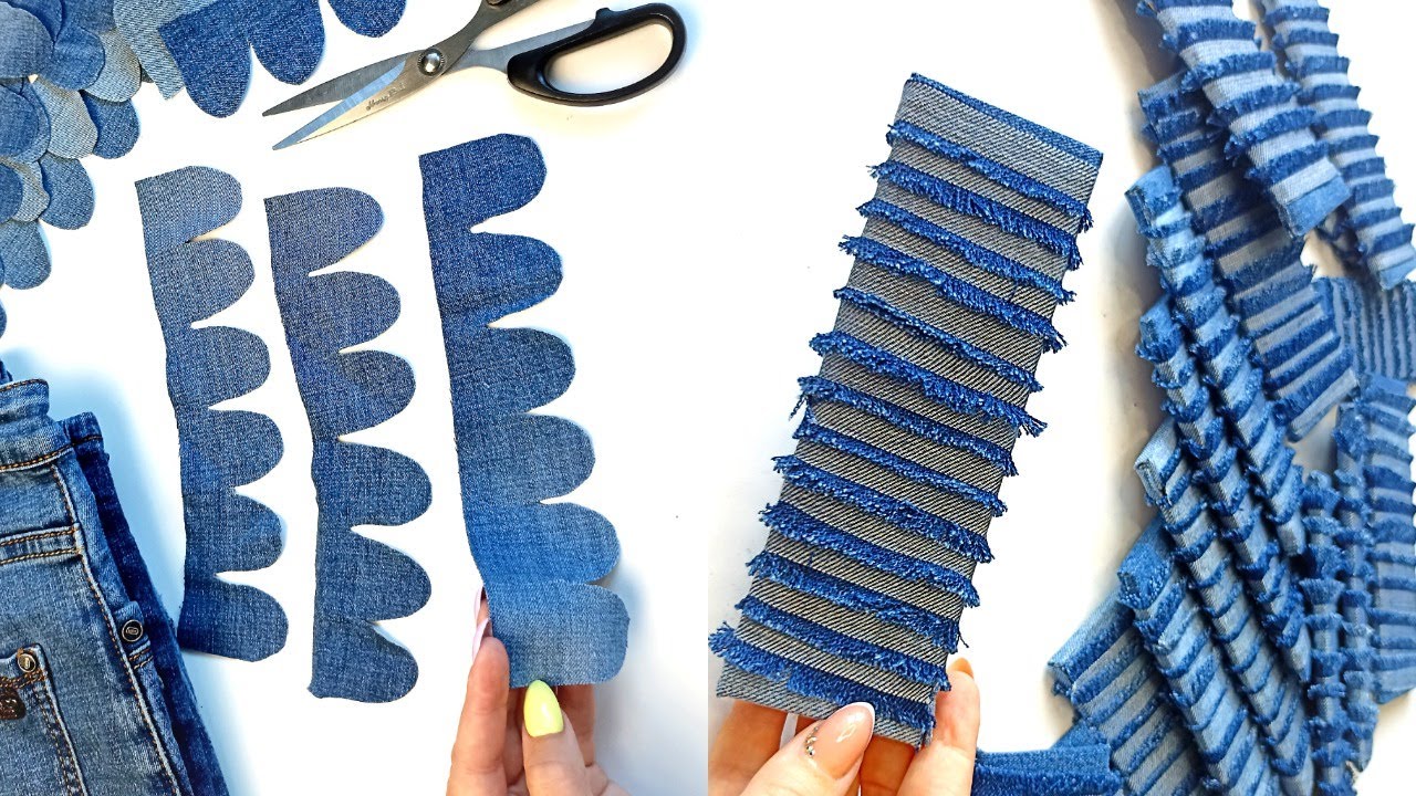 Creative handmade ideas using leftover denim fabric