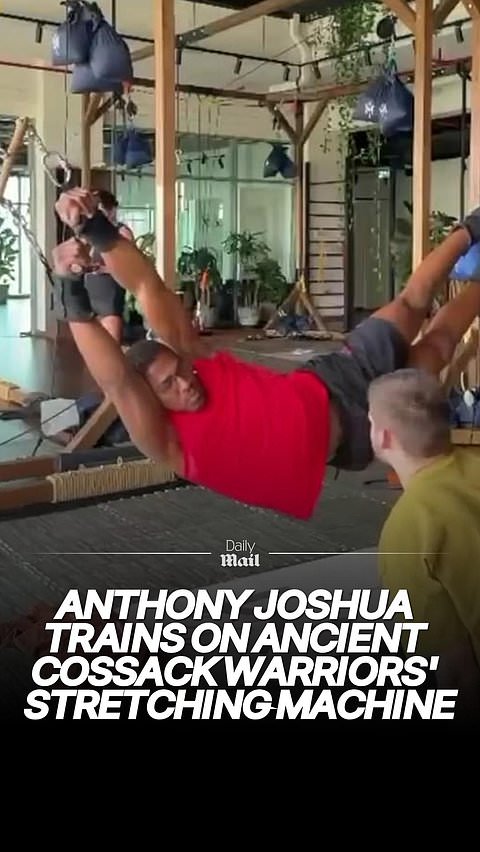 Anthony Joshua uses ancient Cossack warriors' stretching machine