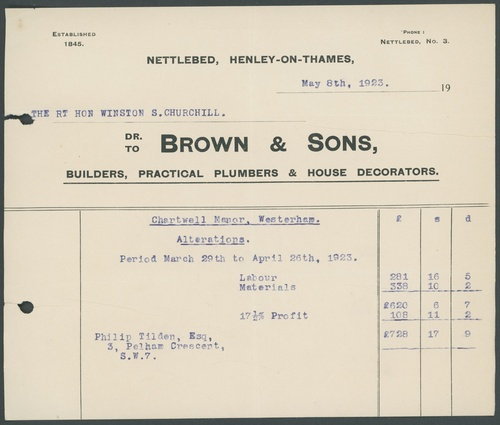 Winston Churchill’s 100-year-old Chartwell letters sell for £20k