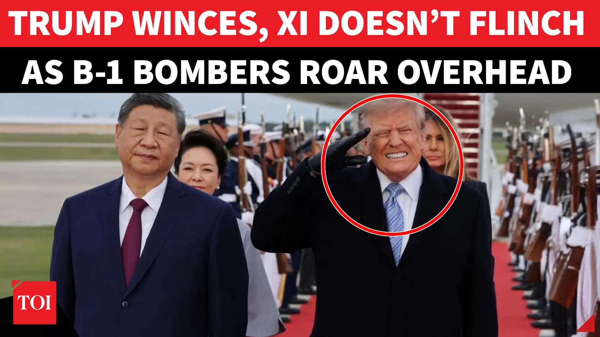 Xi unimpressed by Trump's bomber flex? Dramatic video captures Chinese ...
