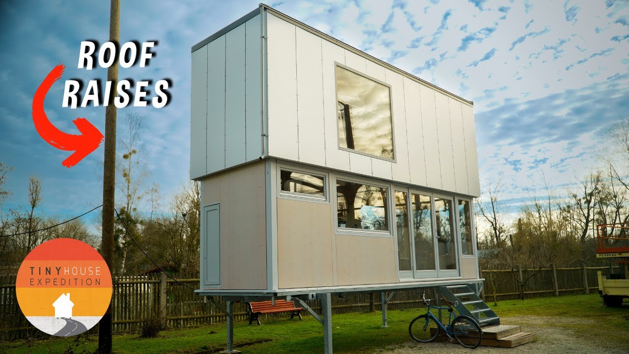 Full 2-story movable tiny house w/lifting roof - beautiful design!