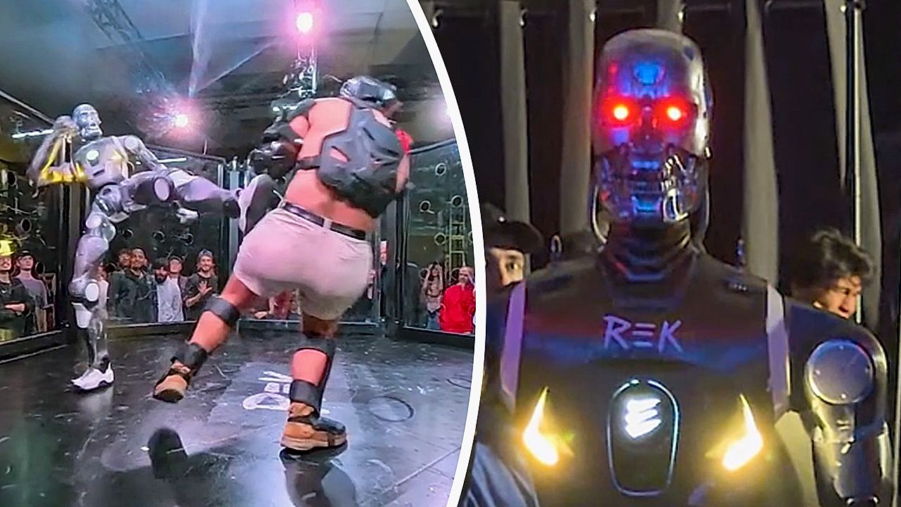 Influencer takes on terminator robot in billed first human-robot fight