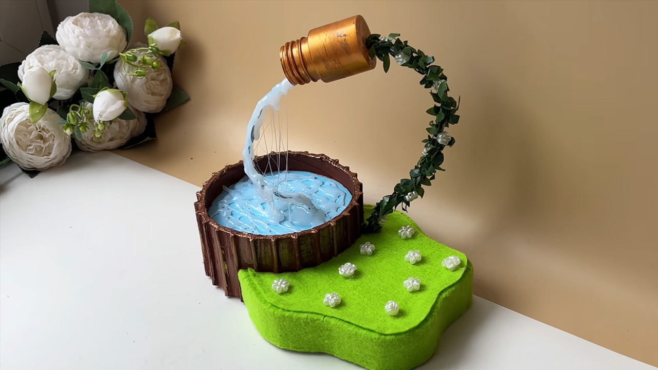 DIY unique home decor made from used cardboard and Q-tips guide