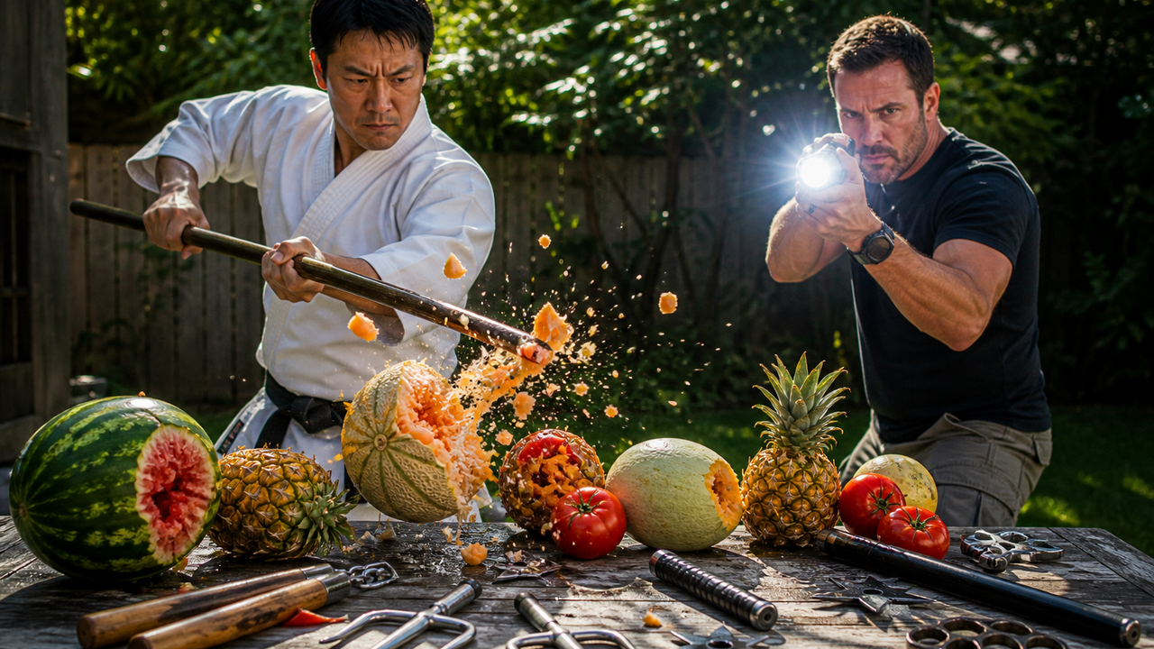 Ancient Japanese weapons face modern self-defense tools in shocking ...