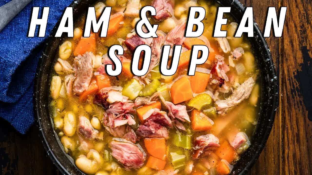 Say goodbye to cold days with this ham and bean soup