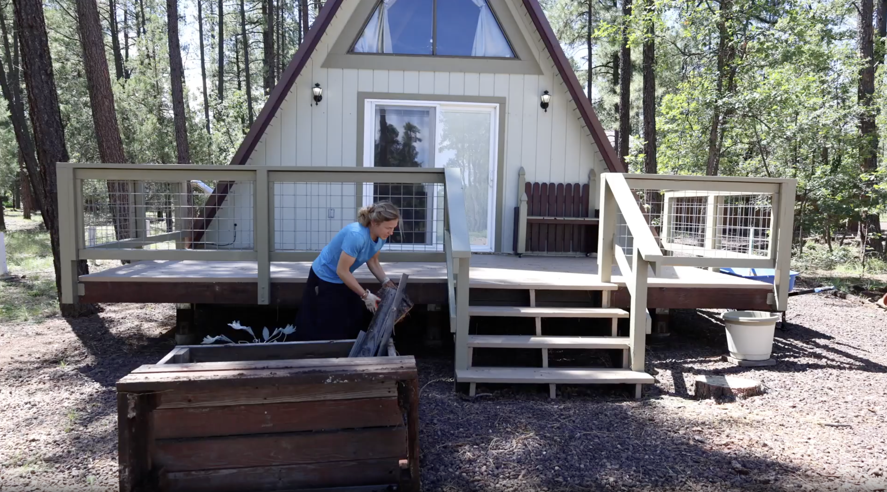 A-frame cabin makeover starts now 🏠