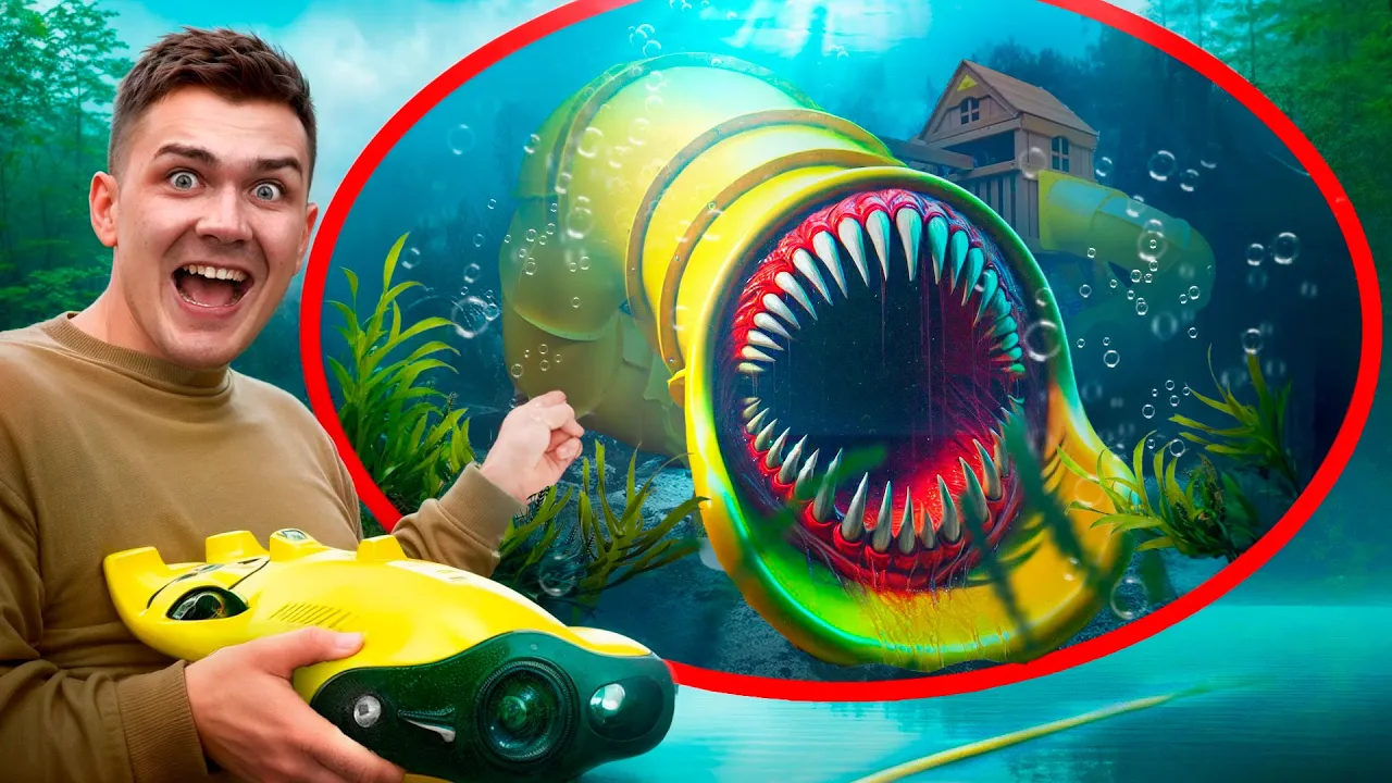 My drone caught slide-eater under water in real life!