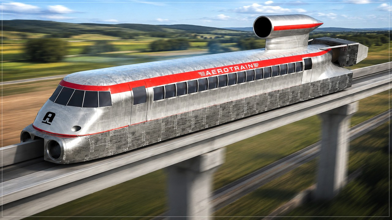 France’s wheel-less aero train that floated on air