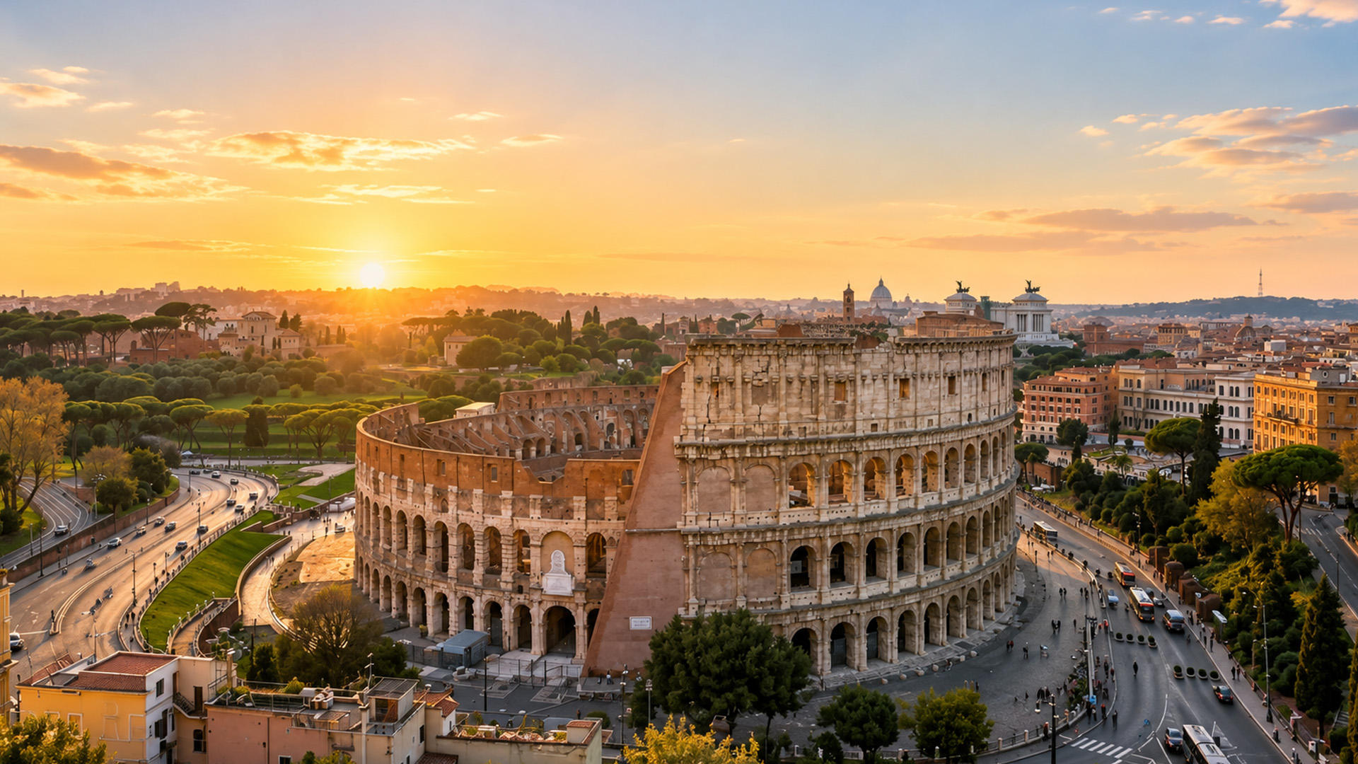 Centuries-old arches still dominate central Rome
