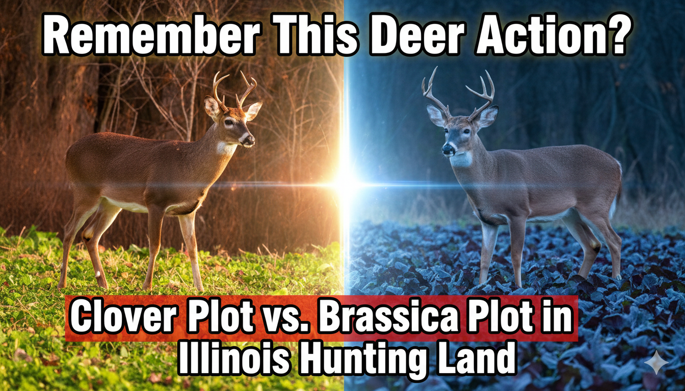 Remember this deer action? Clover plot vs. brassica plot in Illinois ...