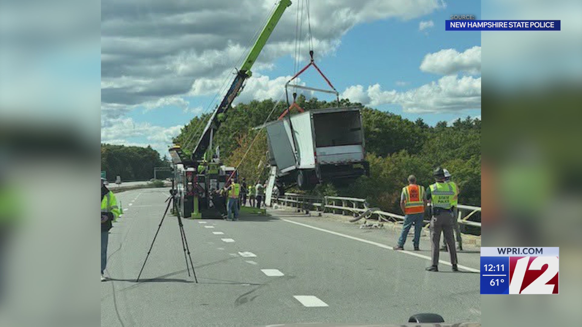 Box truck driven by Fall River man plunges into Merrimack River in New ...
