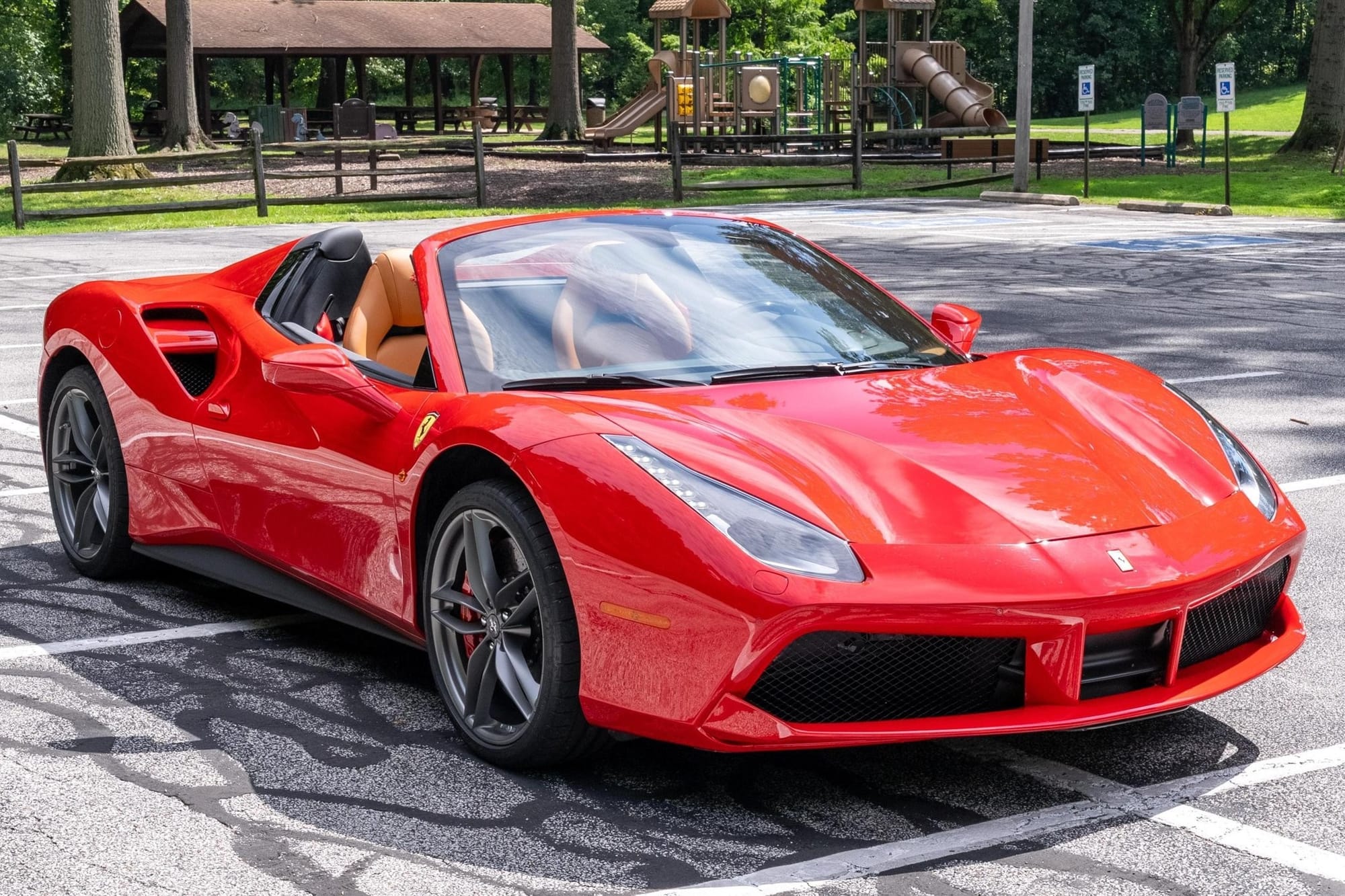 This 7K-mile Rosso Corsa 2018 Ferrari 488 Spider is open-air Maranello ...