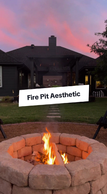 Quick fall backyard makeover DIY fire pit patio project