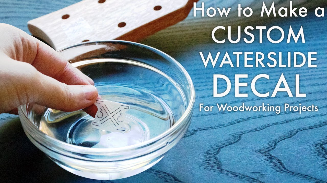 How to make a custom waterslide decal // woodworking logo // inkjet printer