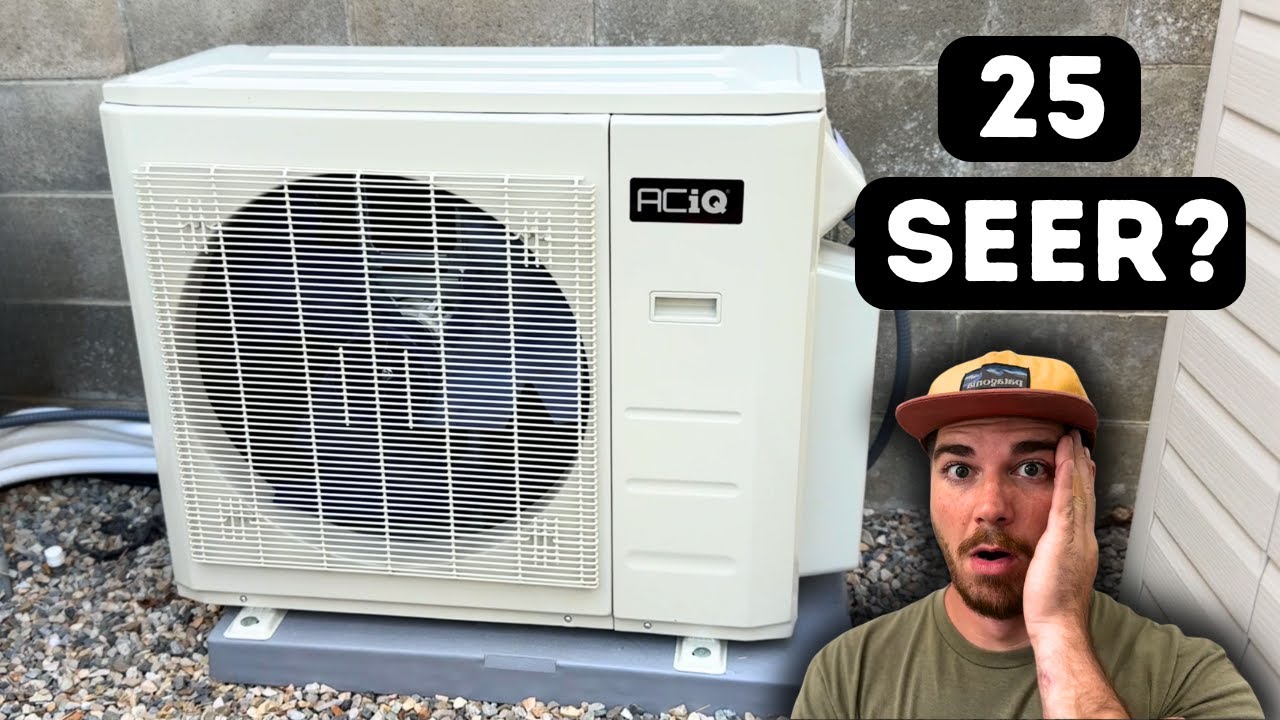 We installed a 25 SEER dual zone heat pump mini split