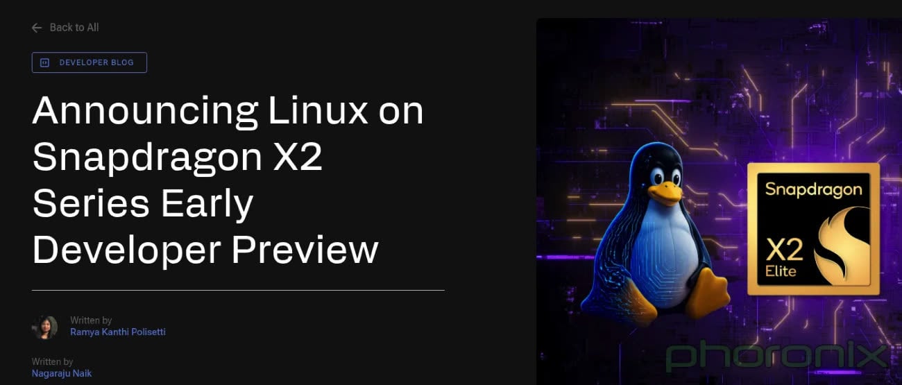 Qualcomm va rendre les PC équipés de Snapdragon X2 compatibles avec Linux