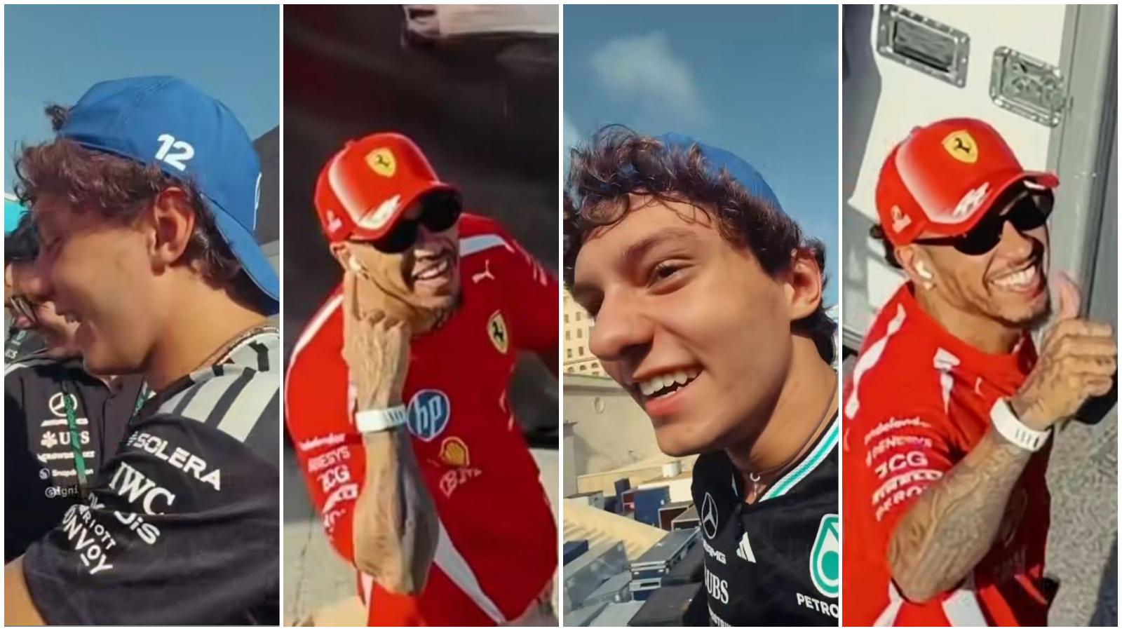 La simpatica gag tra Kimi Antonelli e Lewis Hamilton: cos’è successo ...