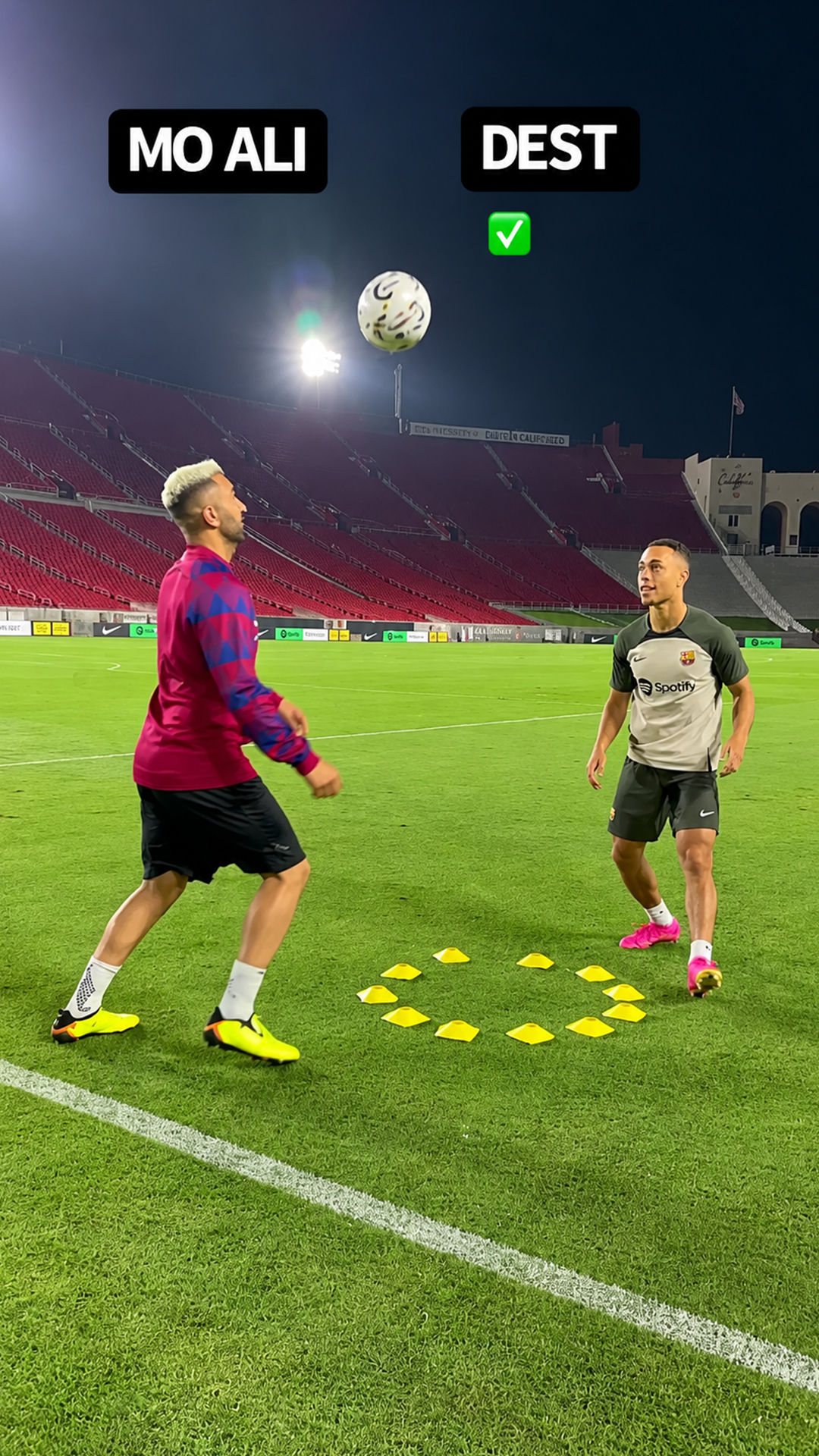 My two-touch challenge with Sergiño Dest