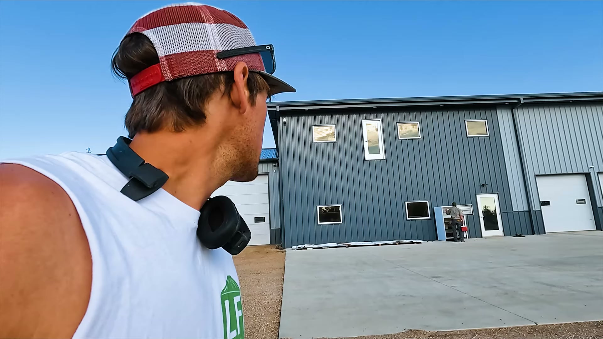 8 guys getting farm work done