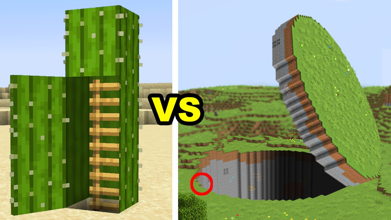 $1 vs $1,000,000 secret base in Minecraft