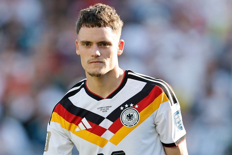 FOXBOROUGH, MASSACHUSETTS - JUNE 29: Florian Wirtz #17 of Germany looks on during the FIFA World Cup 2026 Round Of 32 match between Germany and Paraguay at Boston Stadium on June 29, 2026 in Foxborough, Massachusetts. (Photo by Michael Reaves/Getty Images)