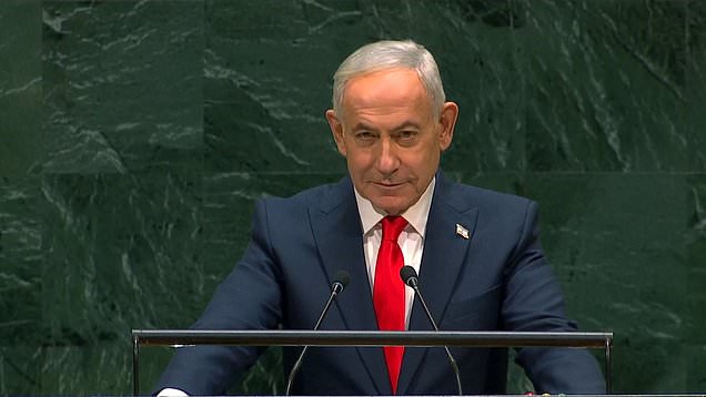 Benjamin Netanyahu booed as delegates stage mass walk out at UN