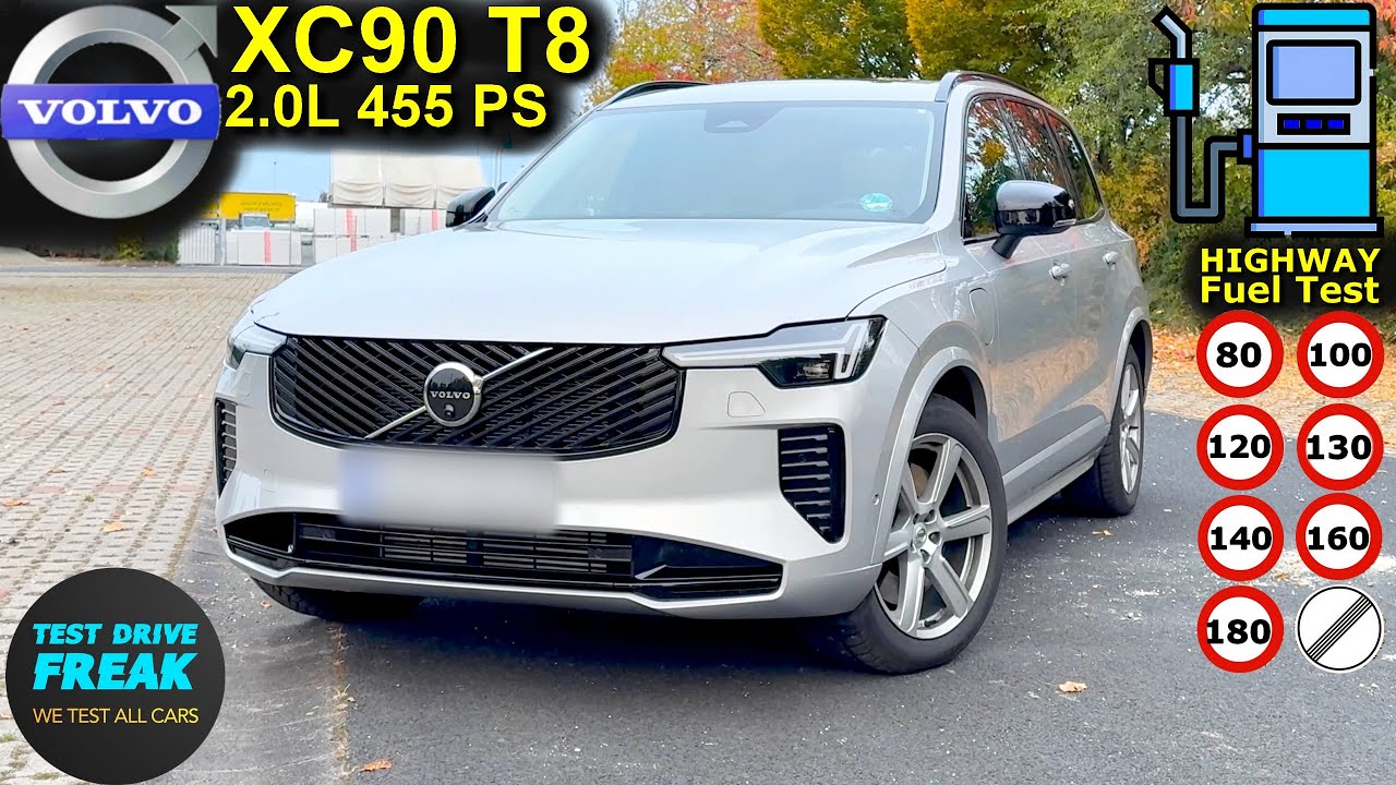 2025 Volvo XC90 T8 plug-in hybrid (455 PS) test drive 🚙 fuel ...