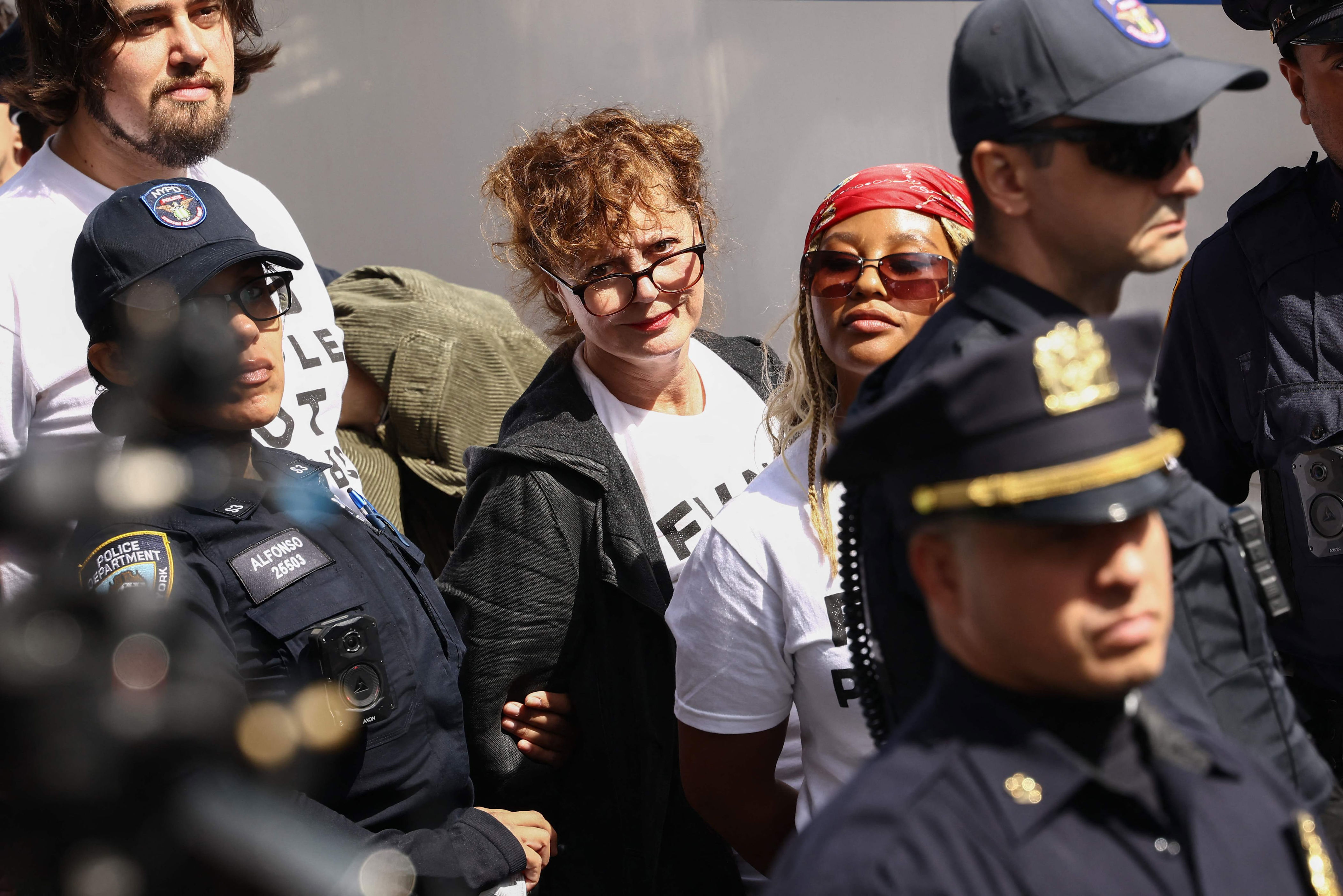 Hannah Einbinder and Susan Sarandon detained at pro-Palestine protest ...