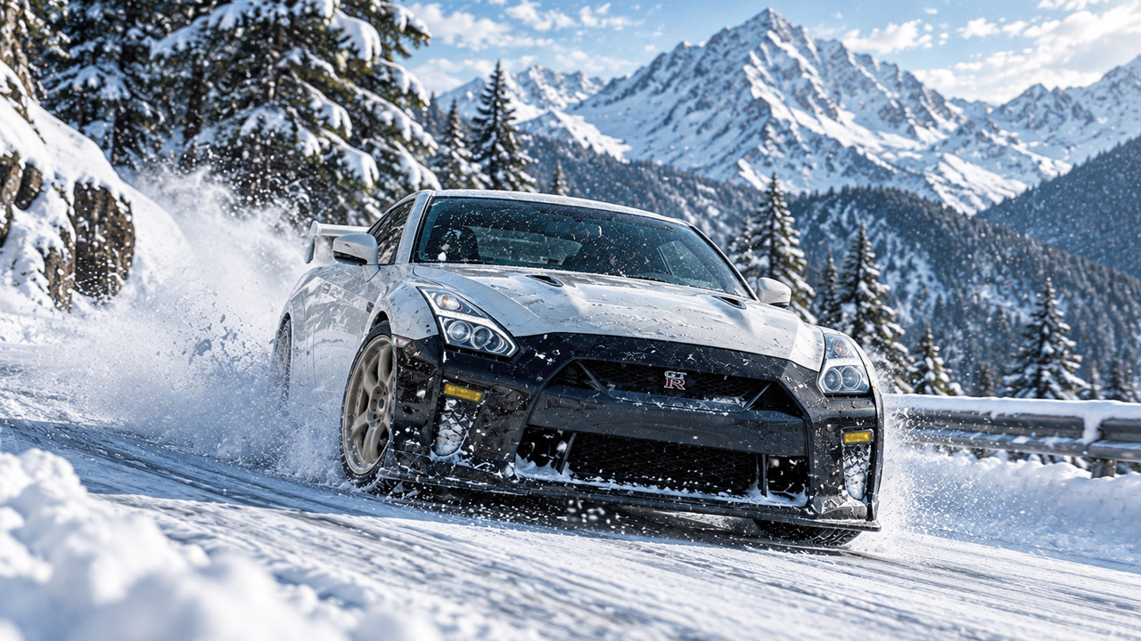900HP Nissan GT-R snow drive feels like Assetto Corsa in real life