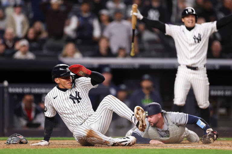 George Lombard Jr.’s highlight-making slide sparks a Yankees rally