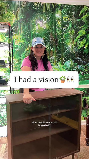 DIY plant cabinet idea with grow lights and smart design