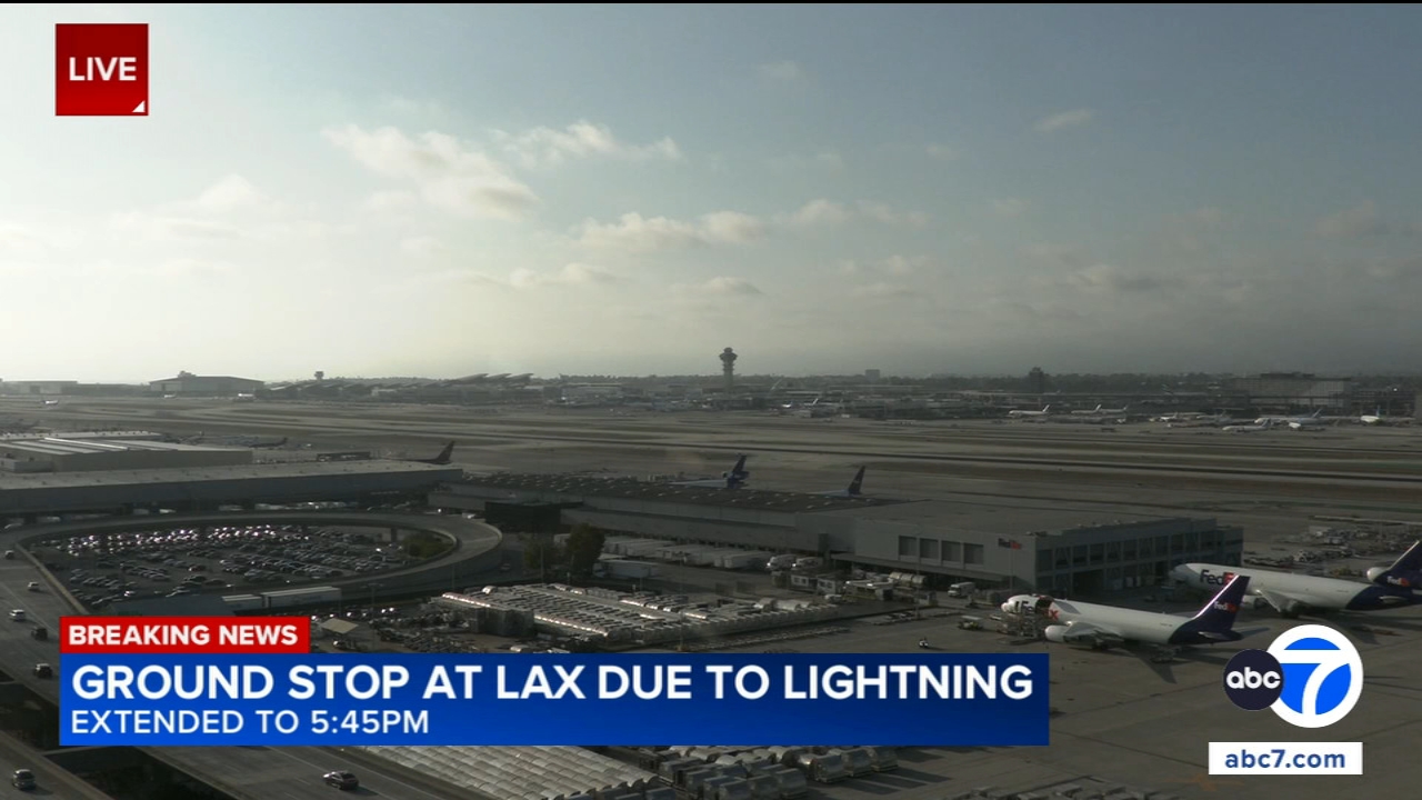 Temporary ground stop issued at LAX due to thunderstorms: FAA