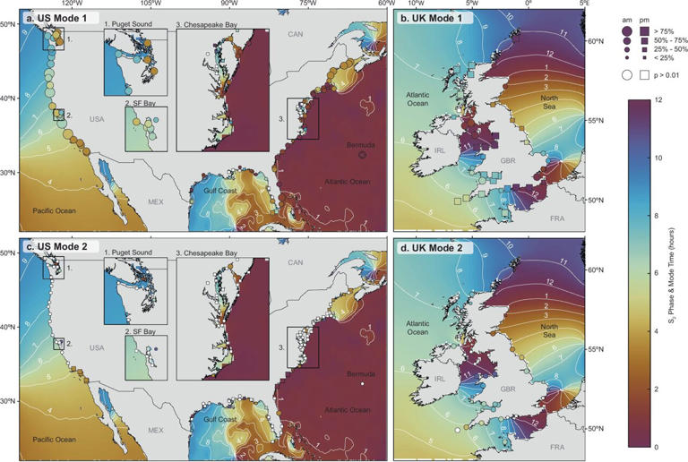 Coastal flooding occurs at predictable times, research reveals