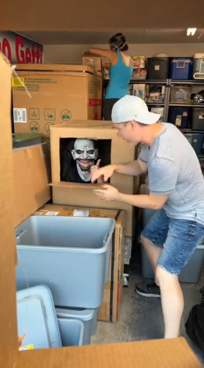 Mom had no idea her son was hiding in the box