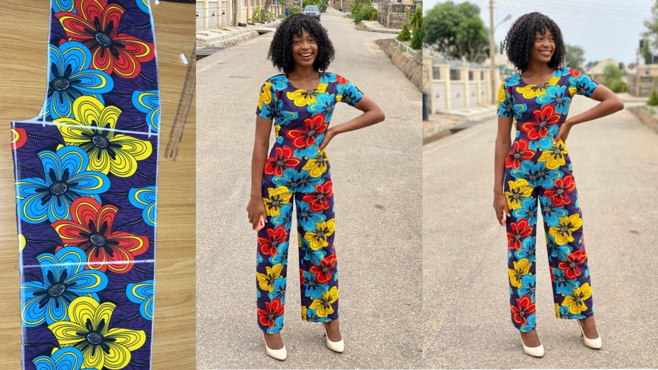 Palazzo jumpsuit cutting and sewing process explained
