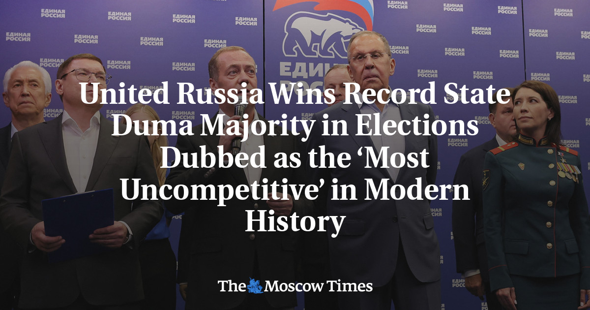 United Russia wins record State Duma majority in elections dubbed as ...