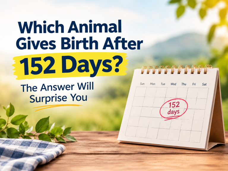 Which animal gives birth after 152 days? The answer will surprise you