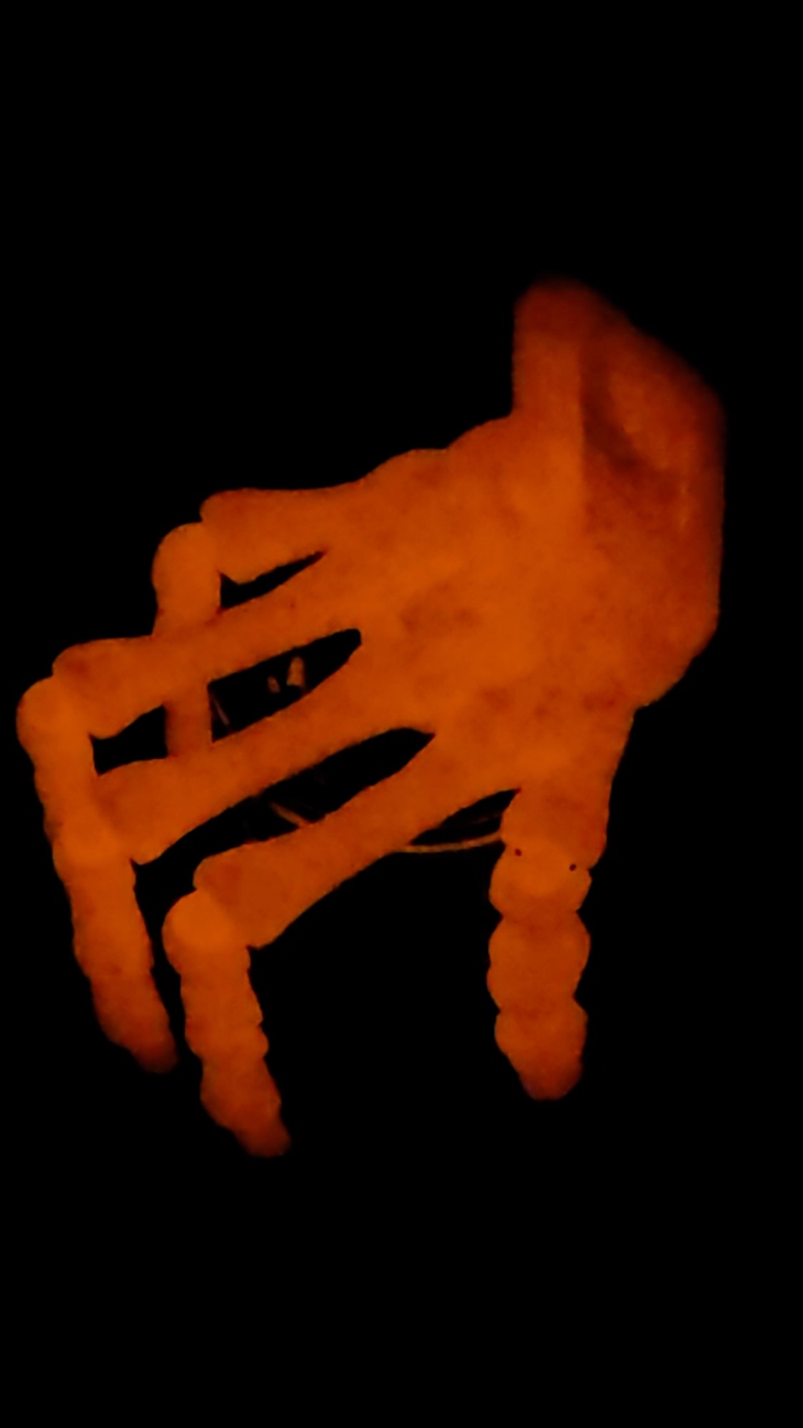 Cinematic 3D printed skeleton hand with amazing detail