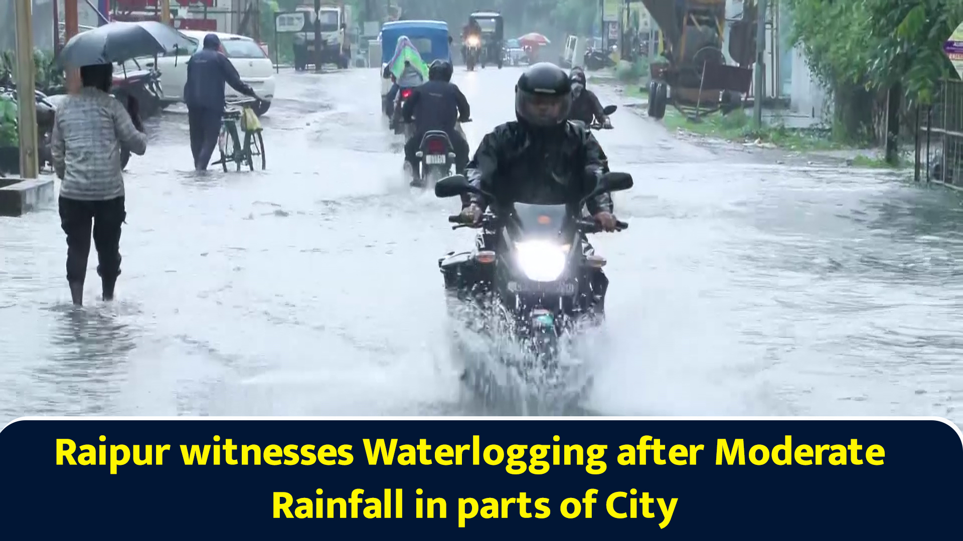 Raipur witnesses waterlogging after moderate rainfall in parts of city