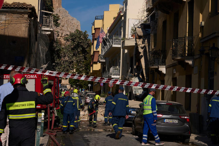 Blast near Acropolis in Greece injures 2, collapses a building. Local ...