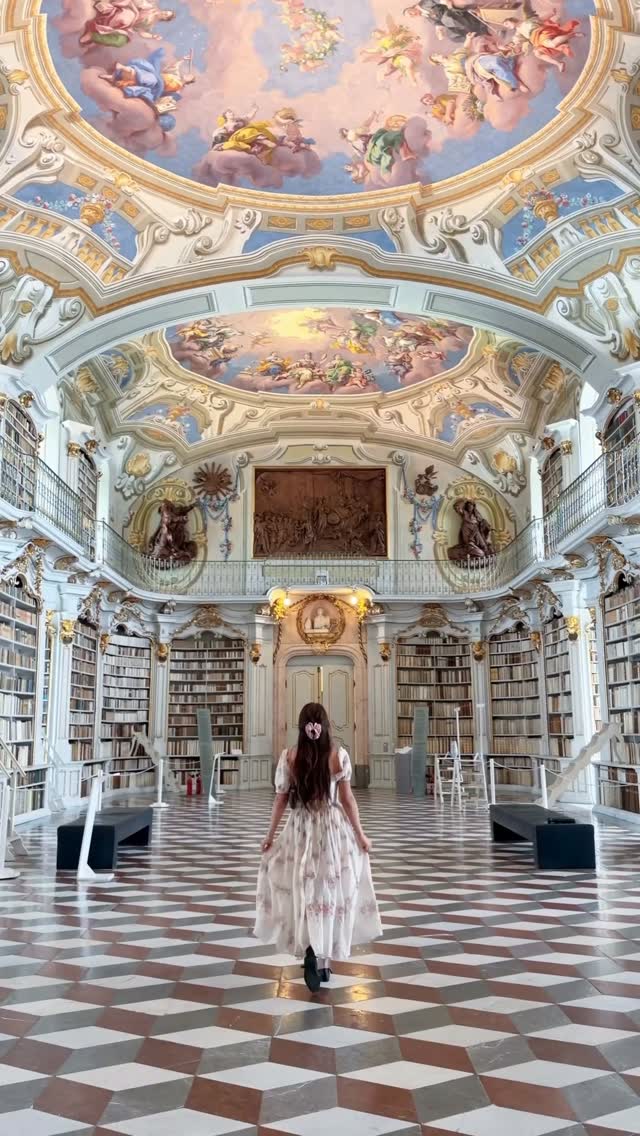 This 250 year old library in Austria looks like a secret fantasy world