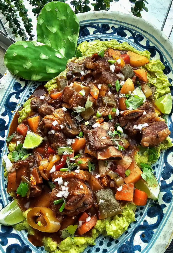 Mexican style short rib cactus stew