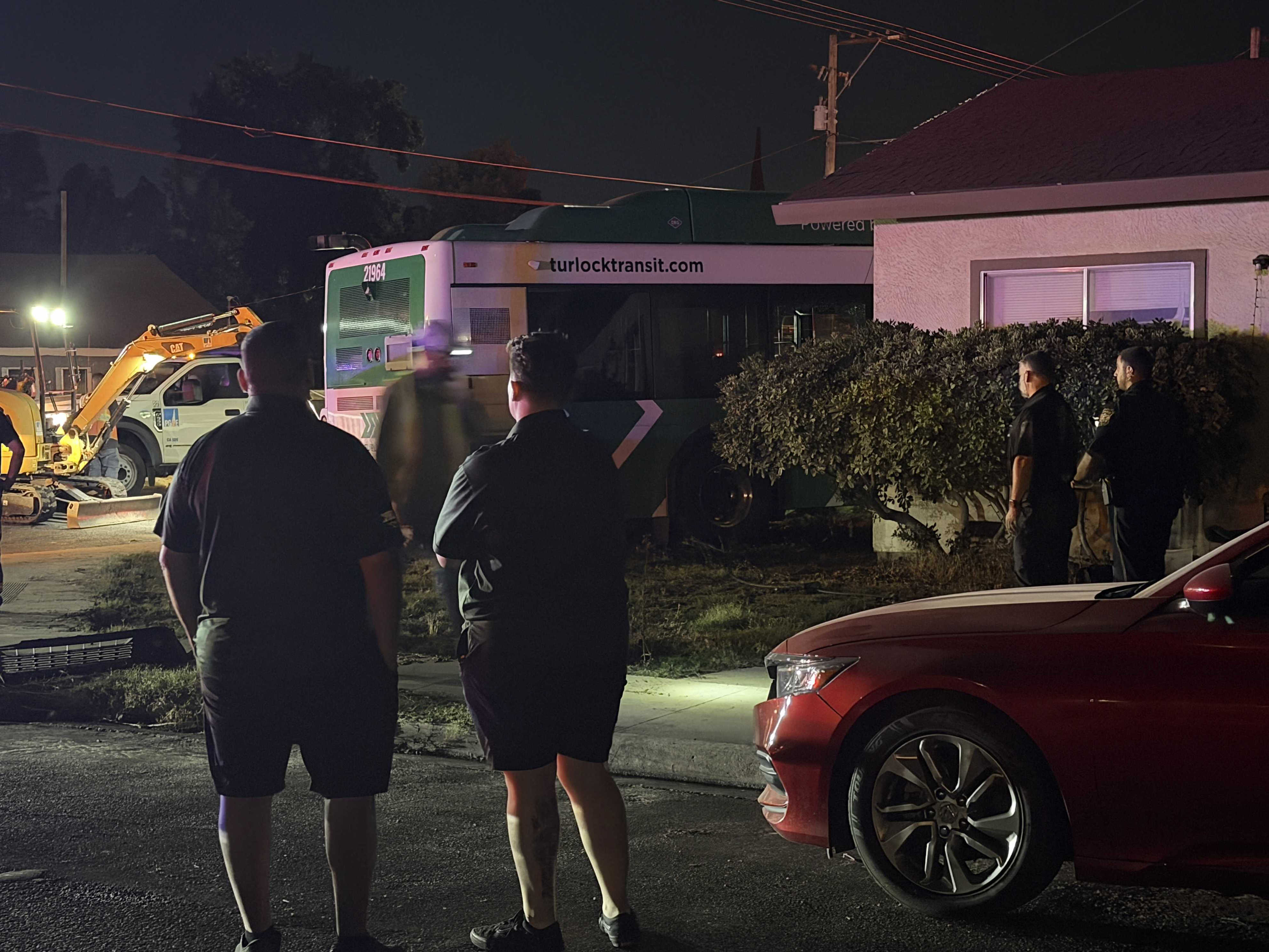 Driver in hit-and-run crash dies after colliding with Turlock Transit bus that went into home