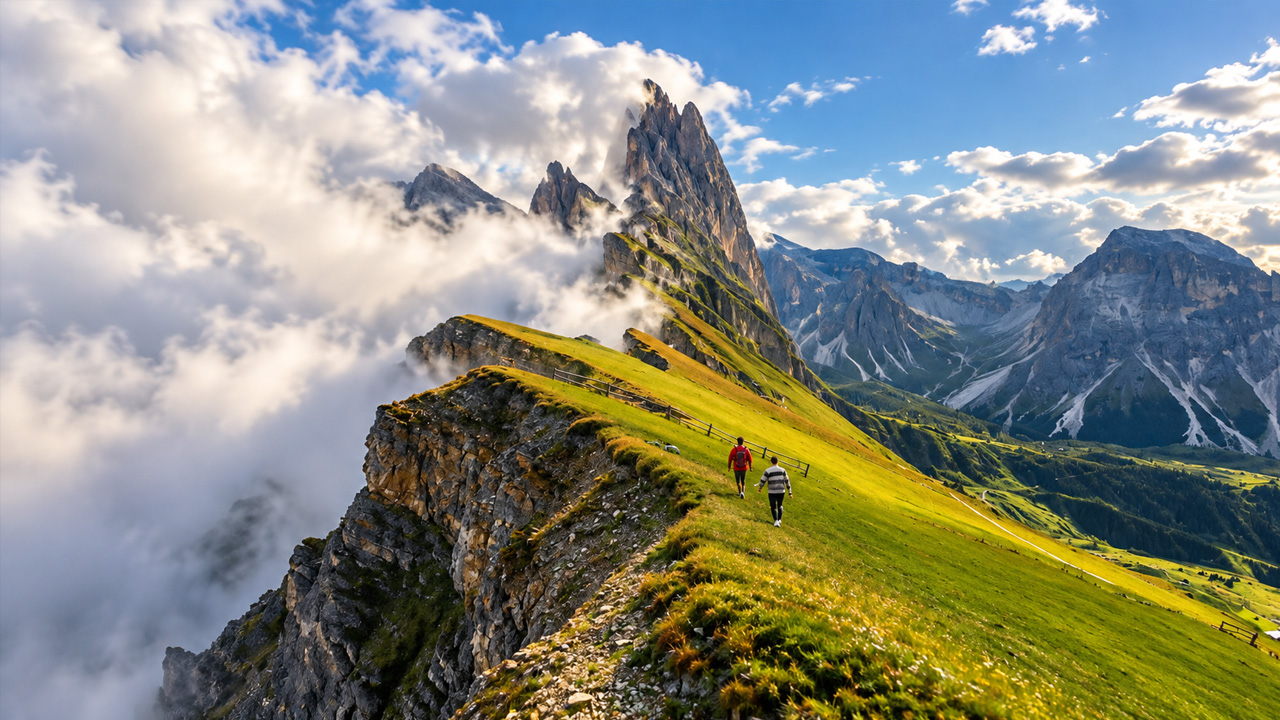 Exploring spectacular alpine landscapes across the Italian Dolomites