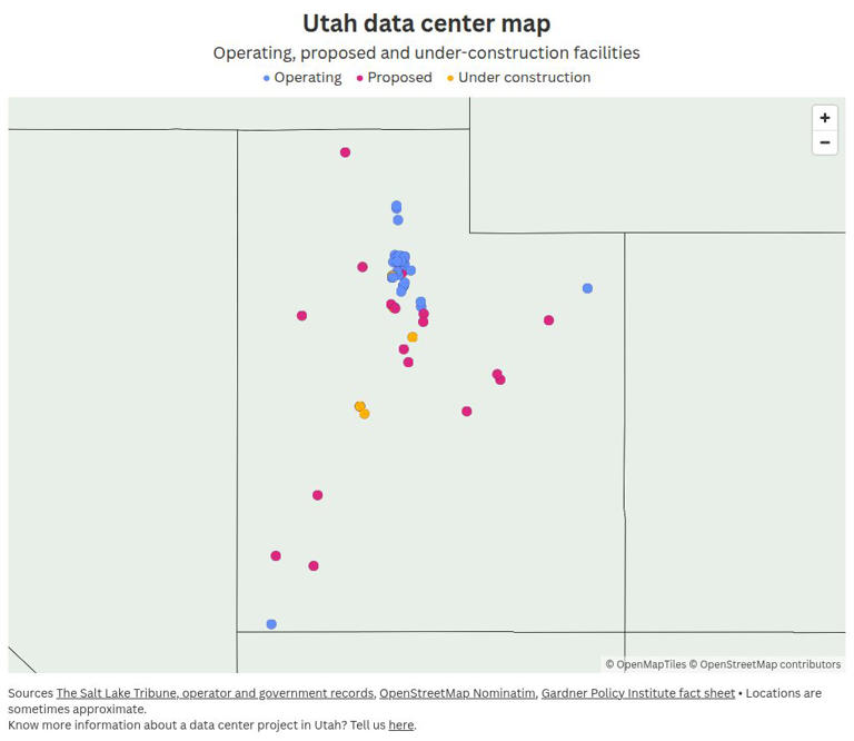 Utah data center map: Track new developments across the state