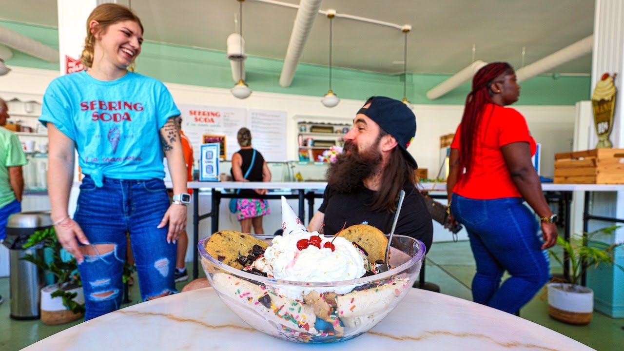 That is dangerous! I ordered Florida’s famous giant sundae challenge ...
